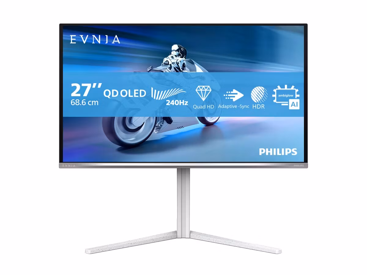 Philips Evnia 6000 27M2N6501L 27" 2560 x 1440 (2K) Quad HD QD-OLED Gamingskärm Vit