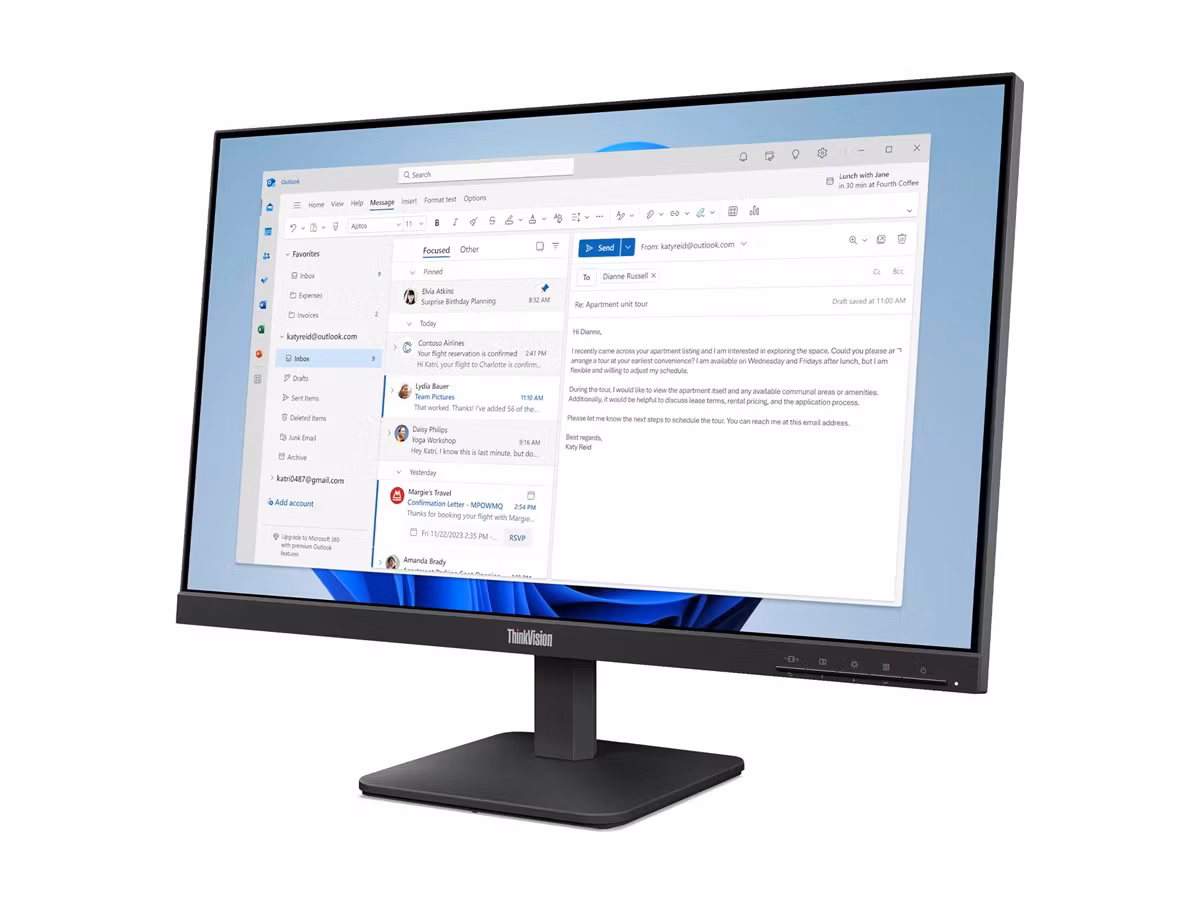 Lenovo ThinkVision S24-4e 24" IPS 1920 x 1080 pixels Full HD LED Monitor
