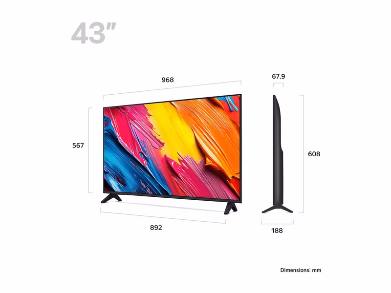 LG 43QNED70A6A 43" 4K UHD LED-baKbelyst LCD TV QNED AI Smart TV