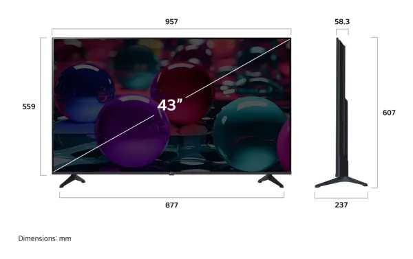 LG 43UA73003LA 43" 4K UHD AI Smart TV