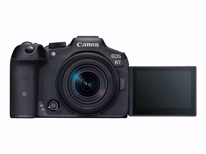 Canon EOS R7 32.5Megapixel 150 mm F3.5-6.3 IS STM objektiv Digitalkamera Svart