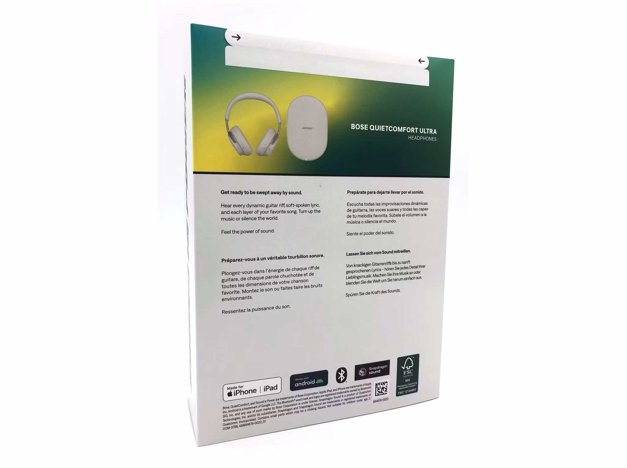 Bose QuietComfort Ultra trådlösa brusreducerande hörlurar vit