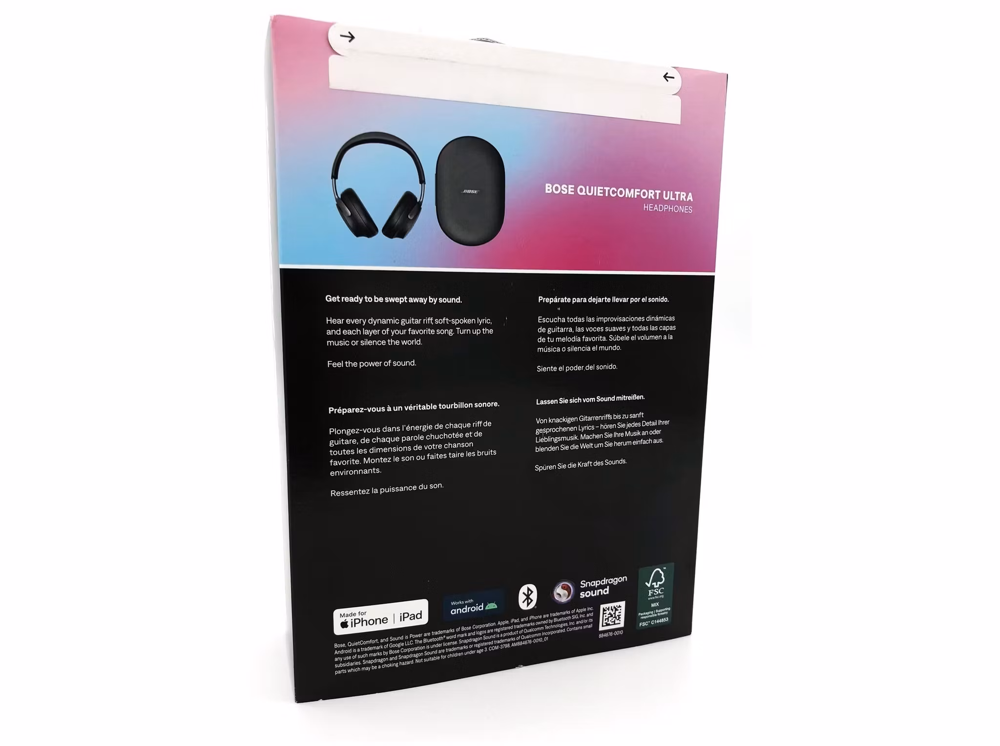 Bose QuietComfort Ultra trådlösa brusreducerande hörlurar svart