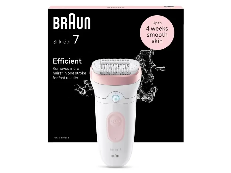Braun SE7-000 Silk-épil 7 Epilator Vit/Rosa
