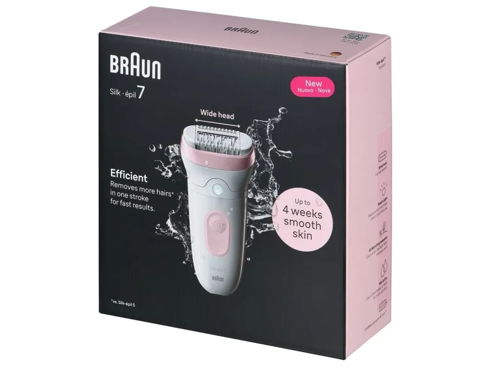 Braun SE7-000 Silk-épil 7 Epilator Vit/Rosa