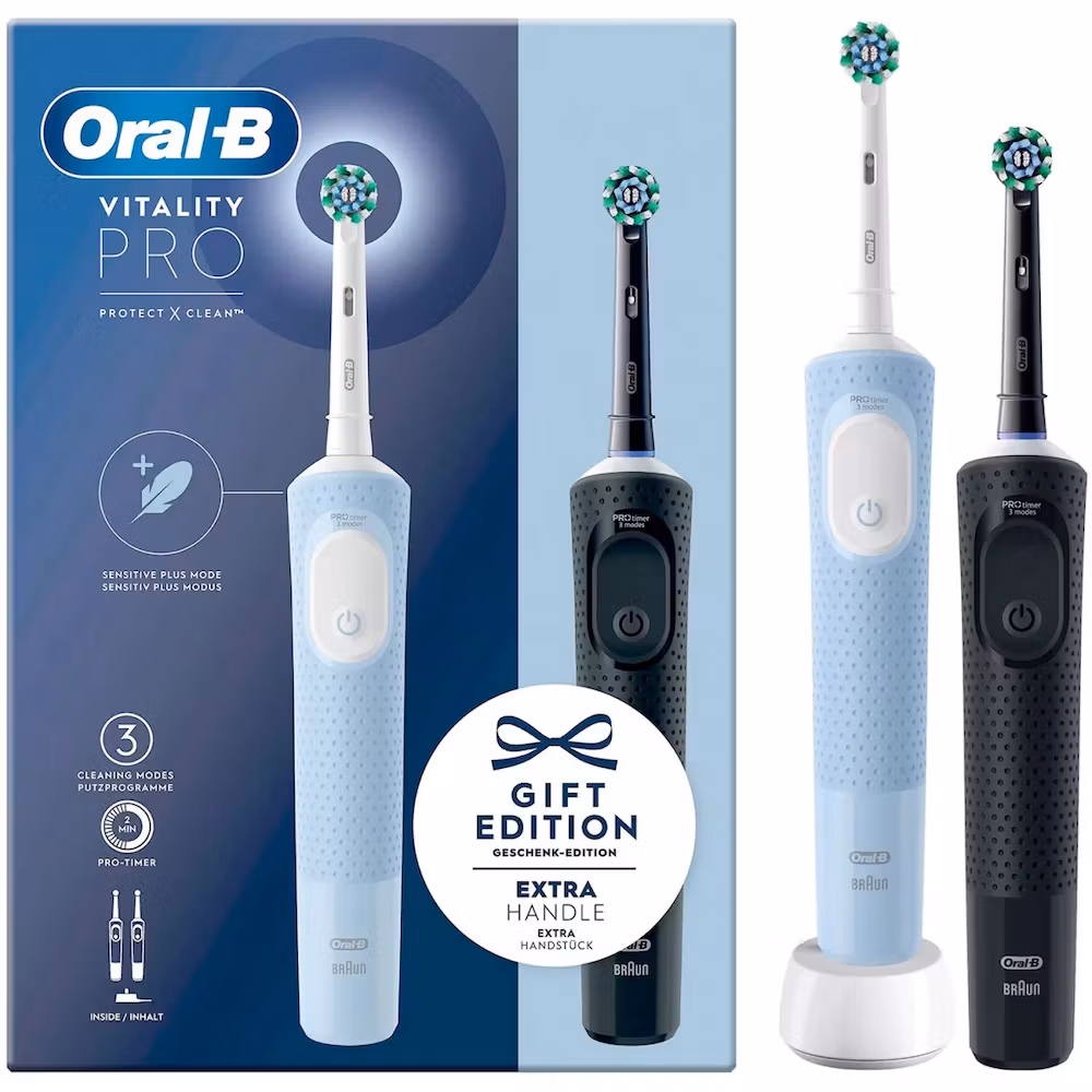 Oral-B Vitality Pro DUO D103 Eltandborste Svart/Blå