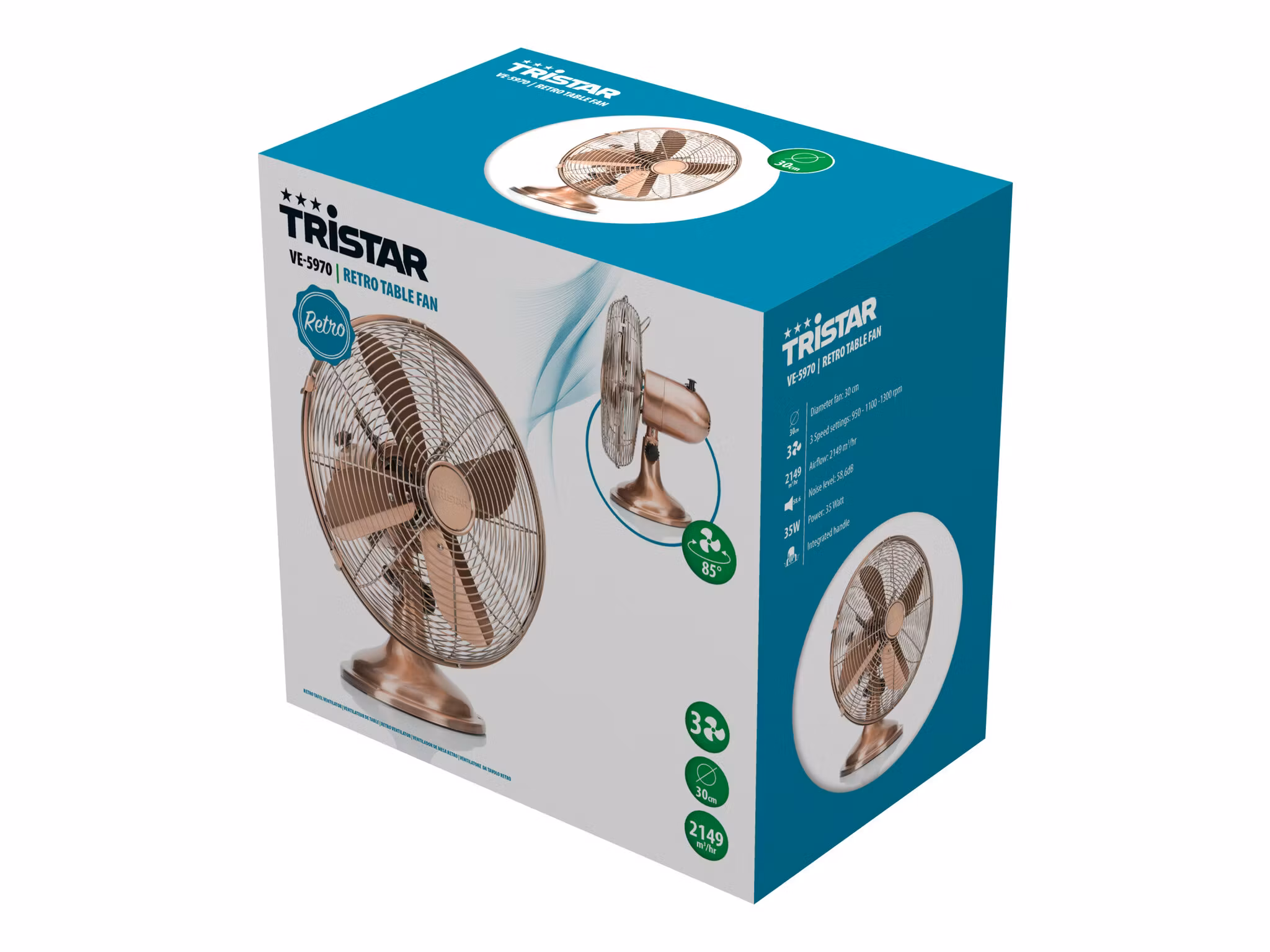 Tristar VE-5970 Bordsfläkt Kopparfärgad