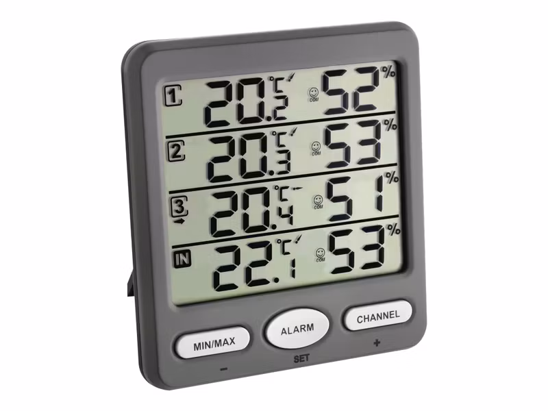 TFA Klima-Monitor Termo/Hygrometer Digital Grå