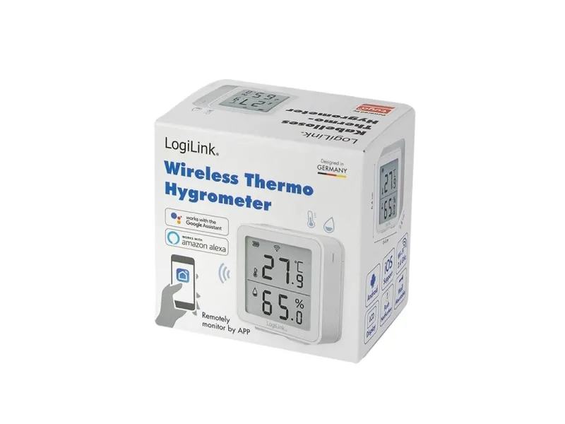 LogiLink Smart Termo och hygrometer trådlös Vit