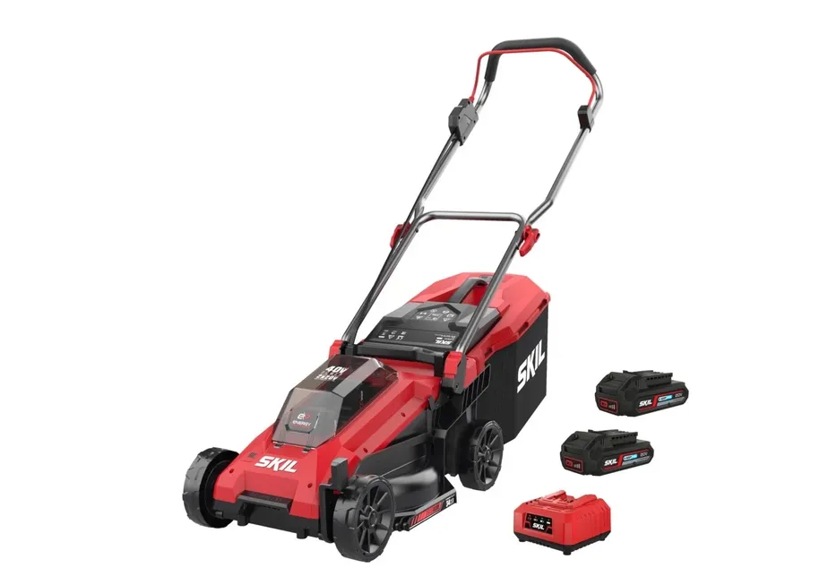 Skil Batteridriven gräsklippare Sladdlös inkl Batterier och Laddare 34 cm
