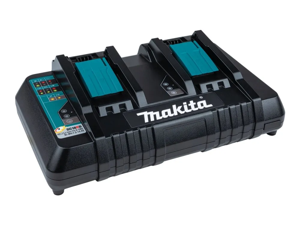 Makita Snabb Dubbelladdare för 2 x 14,4V / 18V LXT-batterier