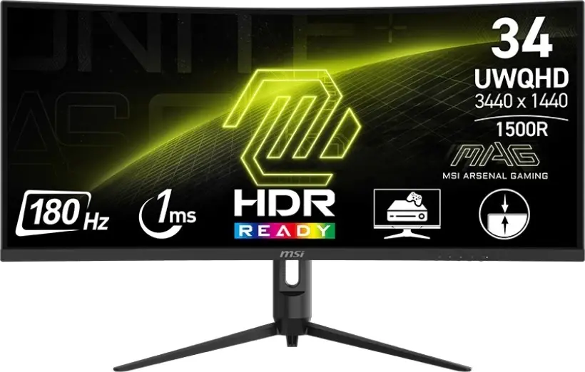 MSI MAG 342CQR E2 UltraWide Quad HD LCD Gamingskärm
