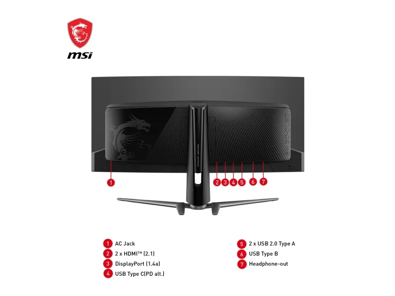 MSI MAG 341CQPDE QD-OLED 34" Curved OLED Gamingskärm
