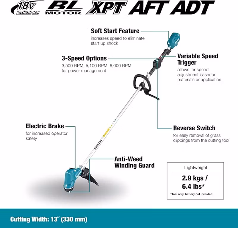 Makita DUR190LZX3 18V Li-ion LXT Grästrimmer
