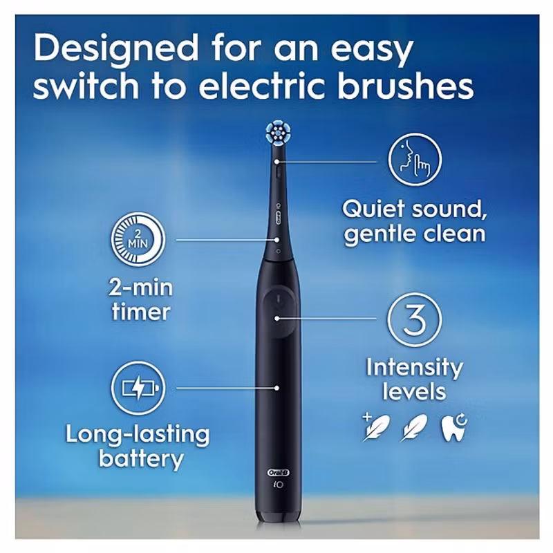 Oral-B iO2 Eltandborste Duo-pack inkl Resefodral Svart och Rosa