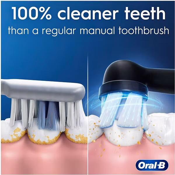 Oral-B iO2 Eltandborste Duo-pack inkl Resefodral Svart och Rosa