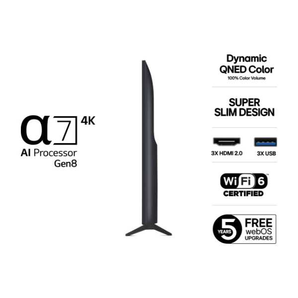 LG 43QNED70A6A 43" 4K UHD LCD QNED AI Smart TV