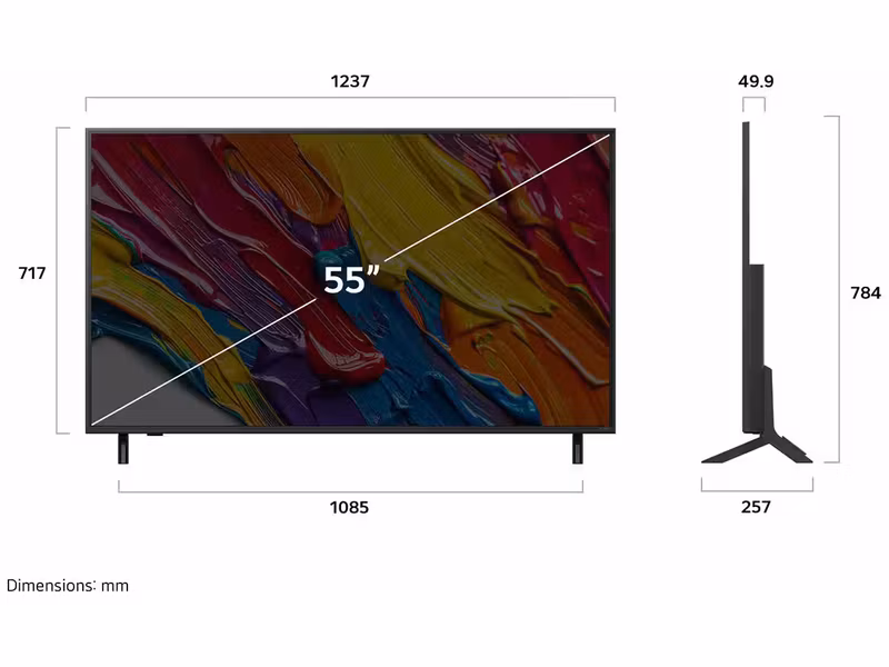 LG QNED84 Series 55QNED84A3C 55" LCD QNED evo AI Smart TV