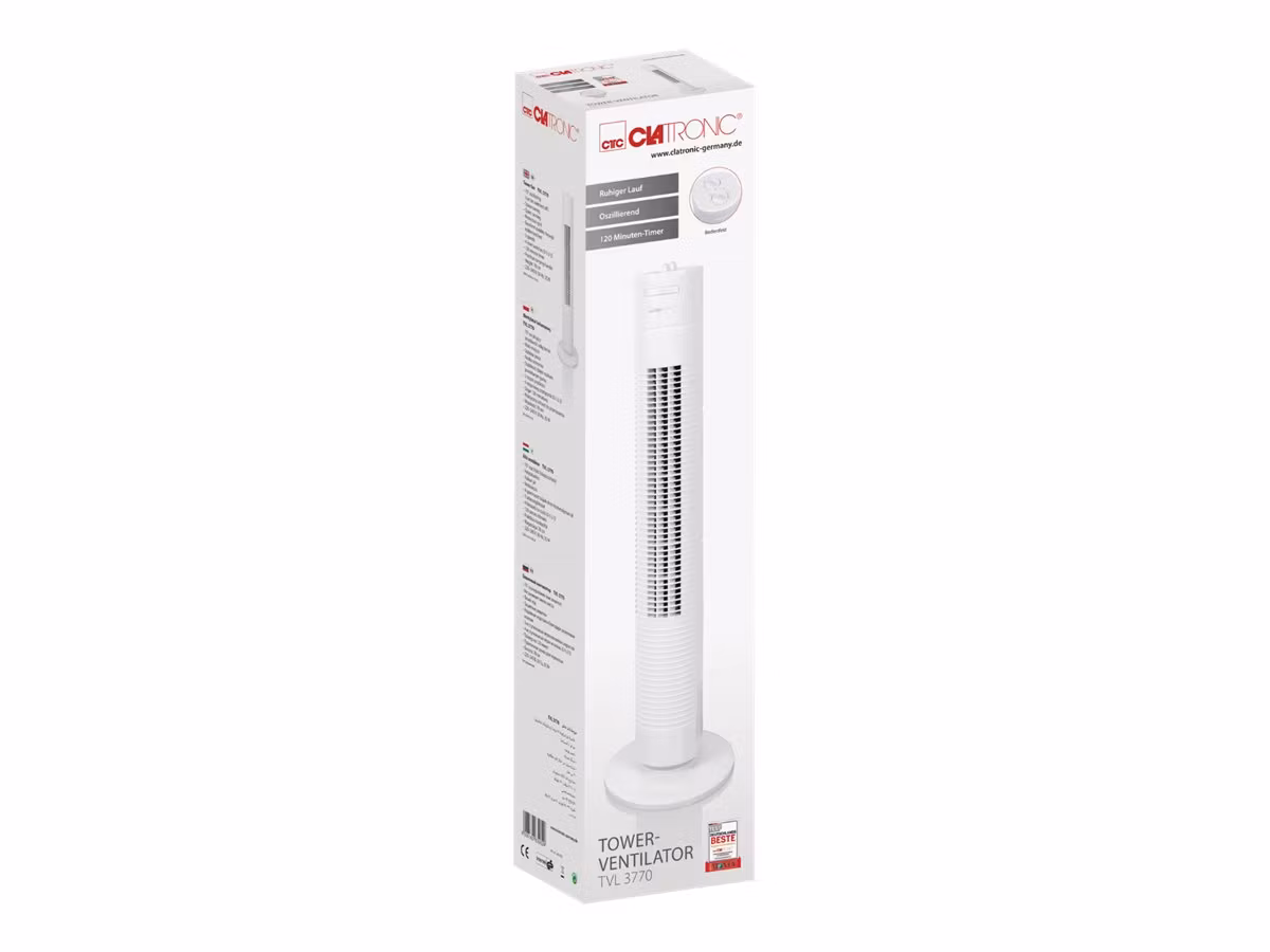 Clatronic TVL 3770 Tornfläkt Vit