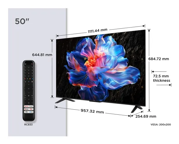 TCL P69K series 50P69K 50" 4K UHD Google TV Smart TV