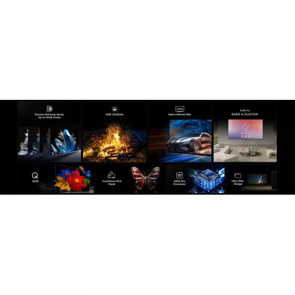 TCL 50C7K 50" 4K UHD QLED Smart TV Google TV Mini-LED Quantum Dot Pro