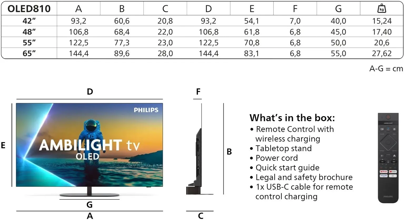 Philips Ambilight 55OLED810/12 TV 55" 4K Ultra HD OLED Smart TV