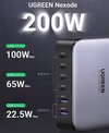 UGREEN Nexode 200W Desktop Charger 6-Port (2xUSB-A + 4xUSB-C) Multiladdare