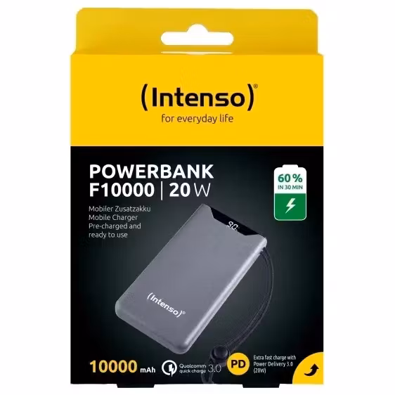Intenso Powerbank F10000 Powerbank 10000mAh Grå