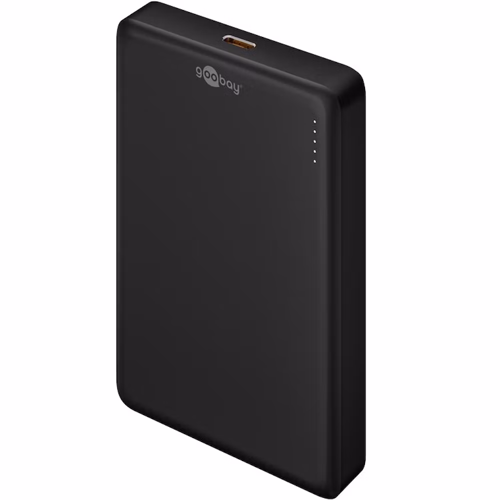 Goobay Magnetisk Powerbank Trådlös 10,000 mAh Svart
