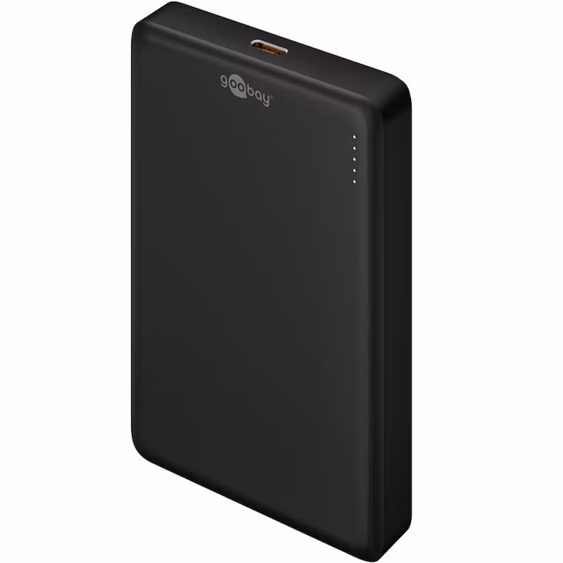 Goobay Magnetisk Powerbank Trådlös 10,000 mAh Svart