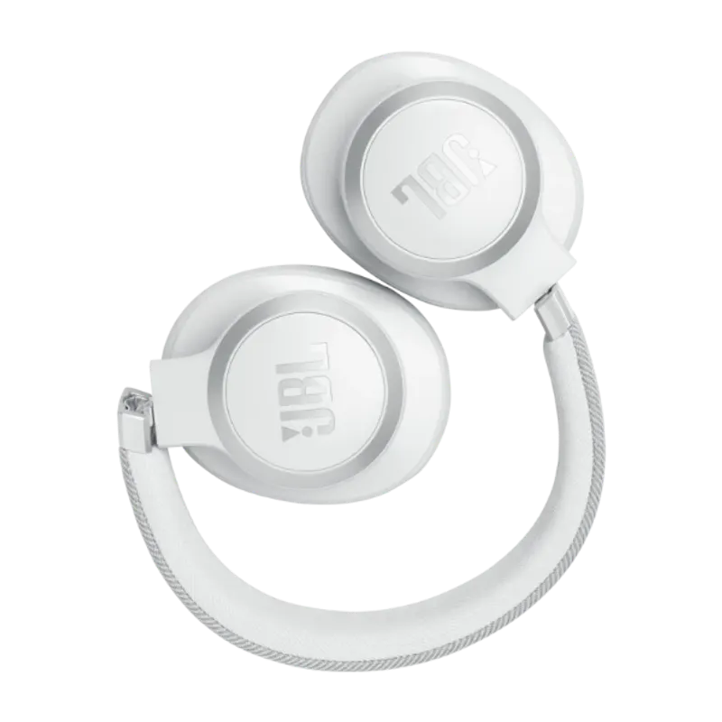 JBL Live 770 trådlösa Over-Ear brusreducerande hörlurar Vit