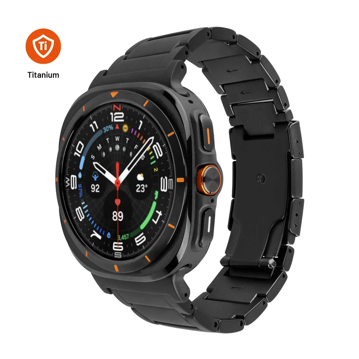 FIXED Titanarmband för Samsung Galaxy Watch Ultra Svart