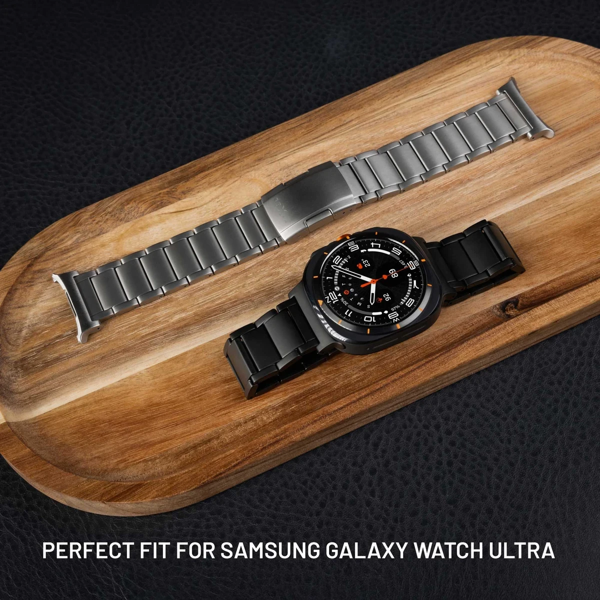 FIXED Titanarmband för Samsung Galaxy Watch Ultra Svart