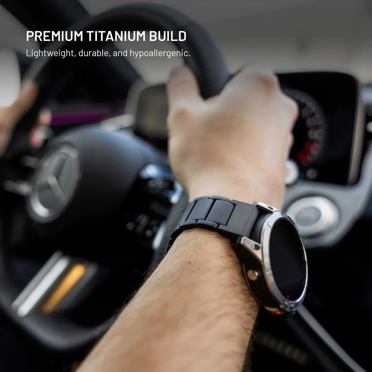 FIXED Titanarmband för Samsung Galaxy Watch Ultra Svart