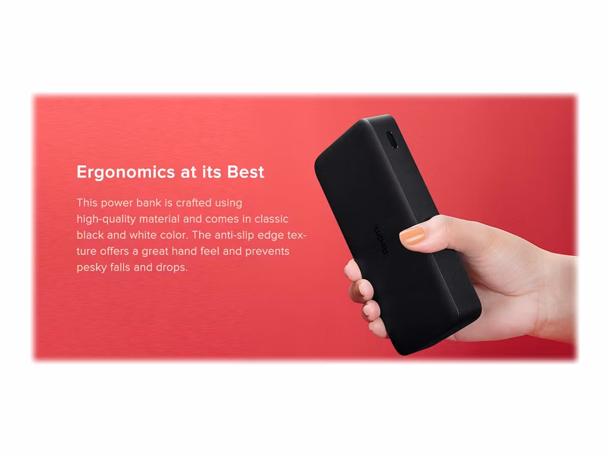 Xiaomi Redmi Powerbank 20000mAh 18Watt 1xUSB-A Svart
