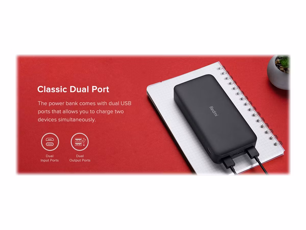 Xiaomi Redmi Powerbank 20000mAh 18Watt 1xUSB-A Svart