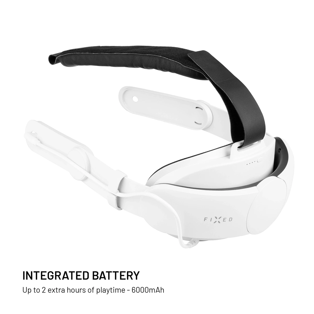 FIXED VR POWER 6.000mAh Huvudband med reservström för Meta Quest 3/3S Vit