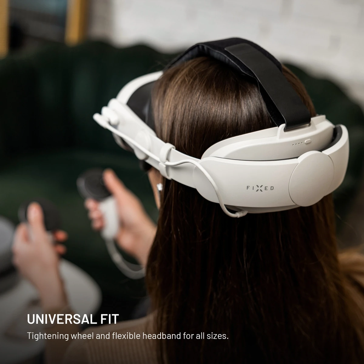 FIXED VR POWER 6.000mAh Huvudband med reservström för Meta Quest 3/3S Vit