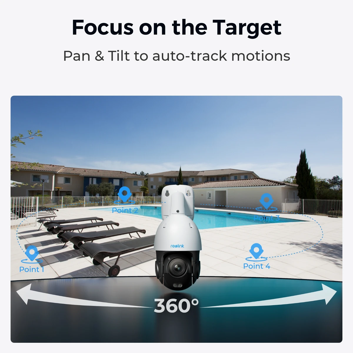 Reolink P840 (RLC-823S1W) Smart 4K PTZ PoE-kamera 360° vit