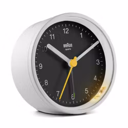 Braun BC12WB Quartz väckarklocka svart/vit