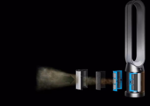 Dyson Purifier Cool TP09 Pro Formaldehyde Golvstående Luftrenare och Fläkt Vit/Guld