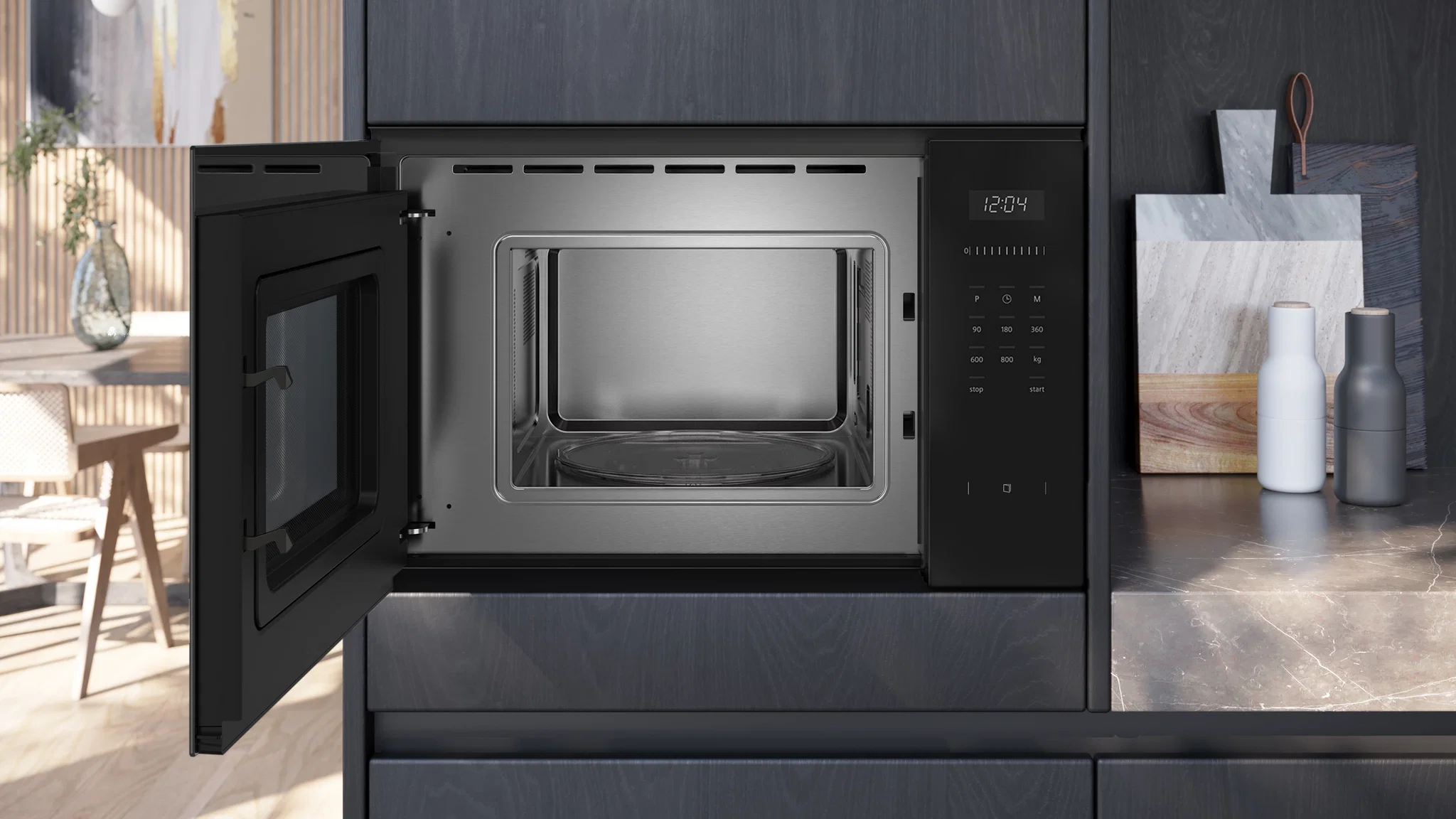 Siemens iQ500 BF525LMB1 Mikrovågsugn för inbyggnad Svart