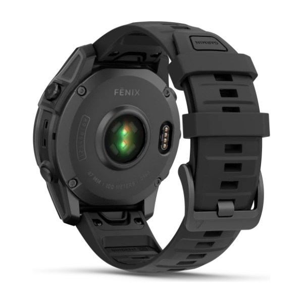 Garmin fēnix E 47 mm GPS-smartwatch Grå med Svart Silikonarmband