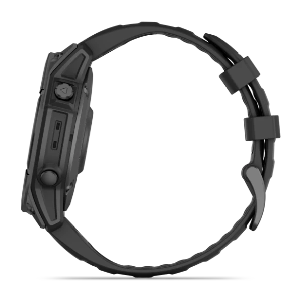Garmin fēnix E 47 mm GPS-smartwatch Grå med Svart Silikonarmband