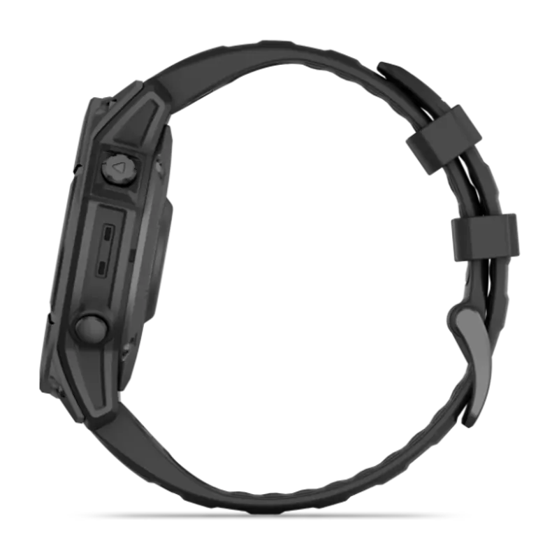 Garmin fēnix E 47 mm GPS-smartwatch Grå med Svart Silikonarmband