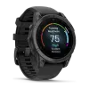 Garmin fēnix E 47 mm GPS-smartwatch Grå med Svart Silikonarmband