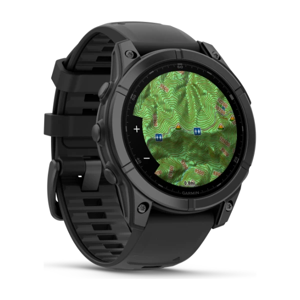 Garmin fēnix E 47 mm GPS-smartwatch Grå med Svart Silikonarmband