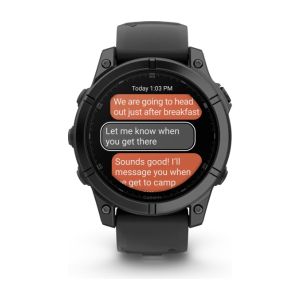 Garmin fēnix E 47 mm GPS-smartwatch Grå med Svart Silikonarmband