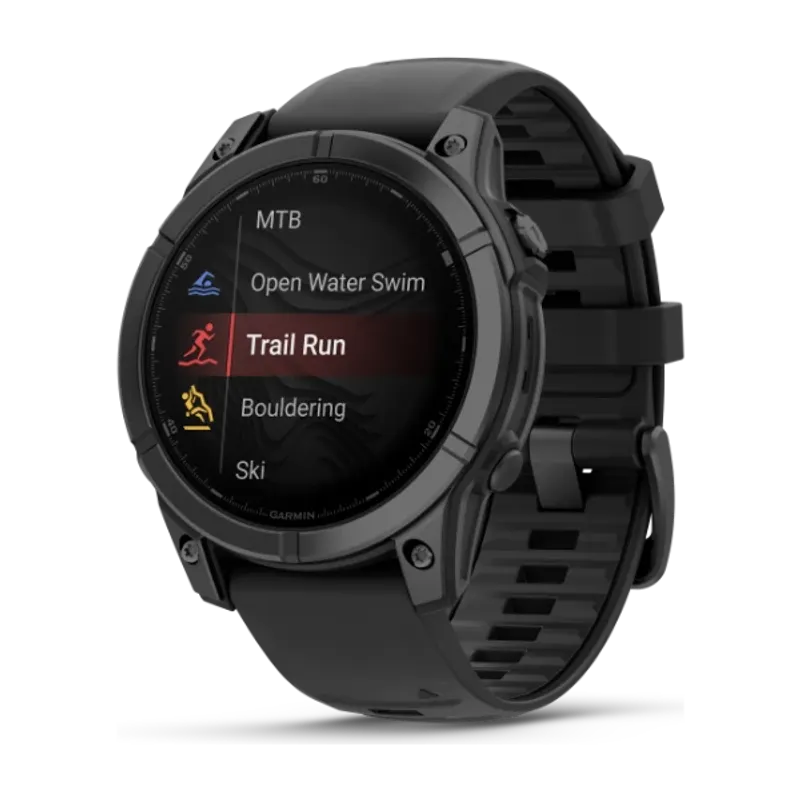 Garmin fēnix E 47 mm GPS-smartwatch Grå med Svart Silikonarmband