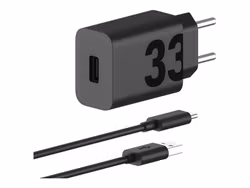 Motorola TurboPower Snabbladdare 33 W USB-A med 1 m USB-A till USB-C-kabel Svart